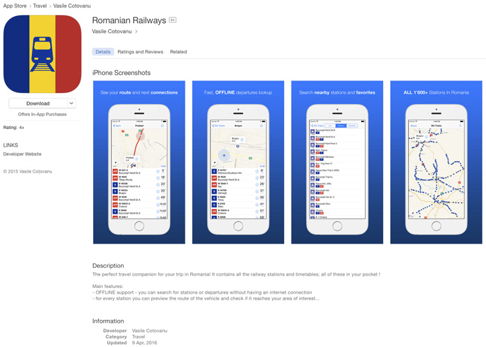 Romanian Railways iOS App