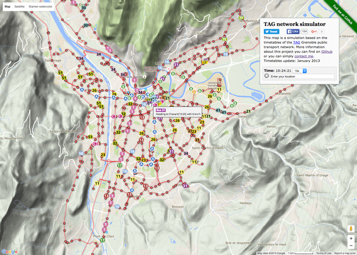 Transit Map of Grenoble